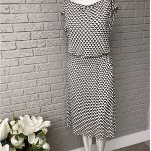 Tory Burch Justina Scallop Print Dress Size S